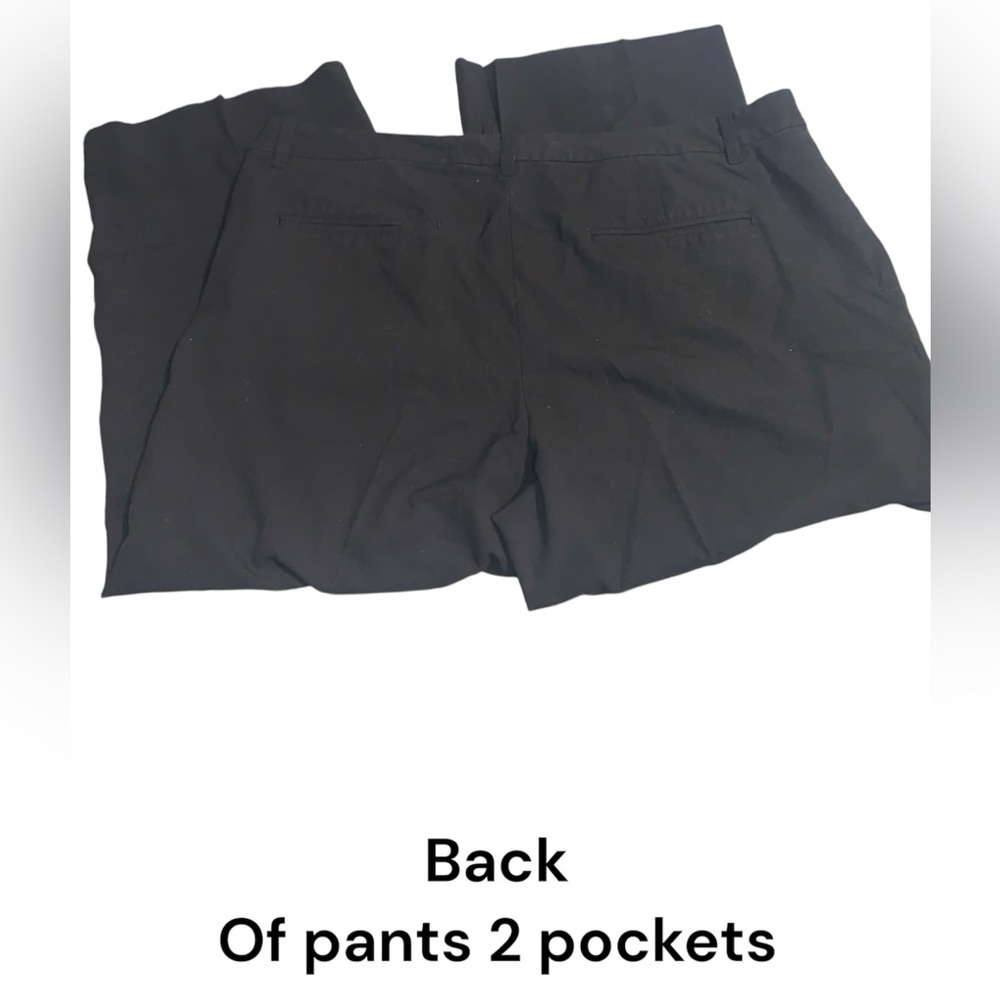 Old Navy Plus Size 16 Black cropped pleated dress pants essential stretch. - Picture 2 of 5